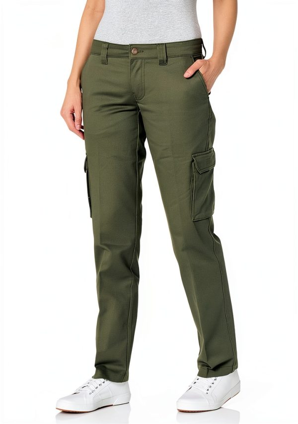 Dickies women's Relaxed Fit Stretch Cargo Straight Leg Pant-0